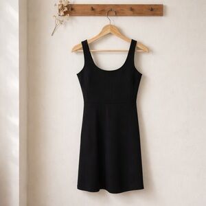 J.Crew Factory Black Sleeveless Fit & Flare Dress XS NWT Classic Minimal